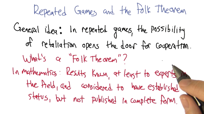 Folk Theorem in general MathmaticsX3sA