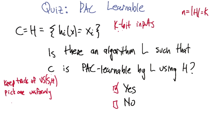Quiz 7: is the h PAC learnable?