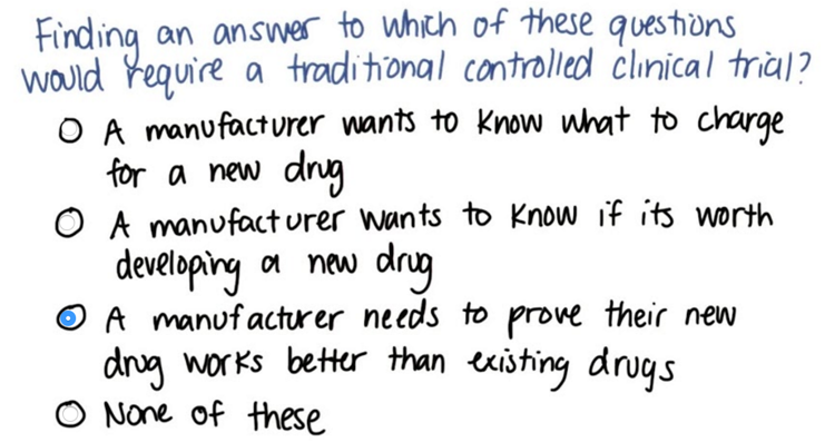 Quiz 2: Controlled clinical trial