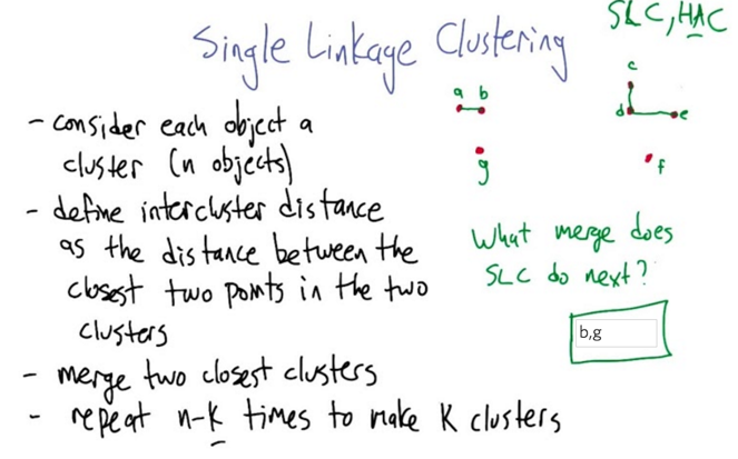Quiz 1: Single Linkage Clustering