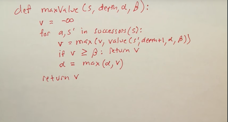 Updating the pseudo code for maxValue function