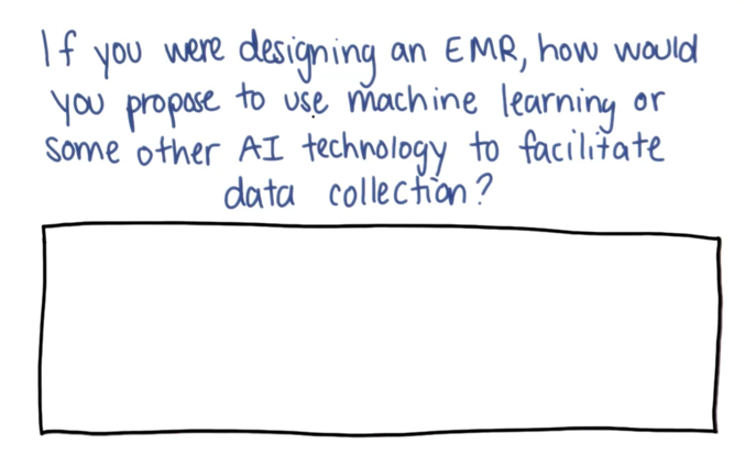 Quiz 2: think of ways to use machine learning to help with clinical data collection